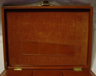 VINTAGE MEN ' S JEWELRY BOX BROWN COLORED POSSIBLY EARLY 1950 ' S Comes With a Key 2