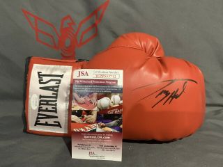 Larry Holmes Autograph Boxing Glove Signed Red Everlast Jsa