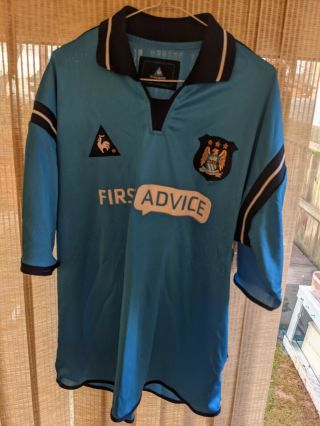 Manchester City 2001/2002 Le Coq Sportif Home Vintage Football Shirt Xl