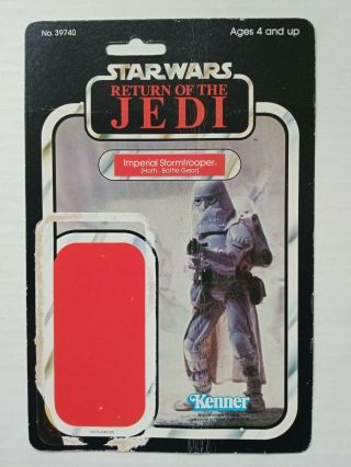 Vintage Star Wars Imperial Stormtrooper,  Hoth Battle Gear,  Kenner 77 Card Back