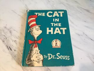 Vintage 1957 Hard Cover Chidlrens Book “the Cat In The Hat” 1st Edition Dr Suess