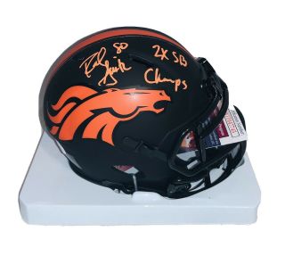 Rod Smith Autographed Signed Denver Broncos Eclipse Mini Helmet 2x Sb Champ Jsa1