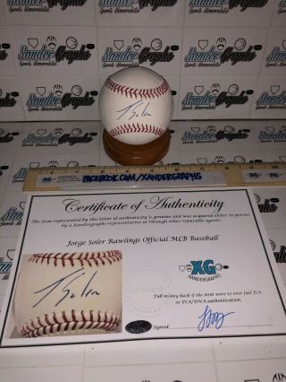 Jorge Soler Signed Autographed Rawlings Oml Baseball Chicago Cubs Romlb -