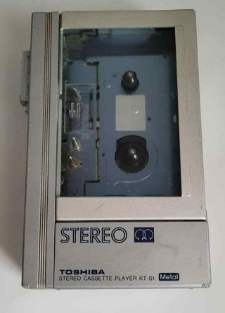 Vtg Toshiba Japan Metal Stereo Cassette Tape Player Kt - S1 Us Ship