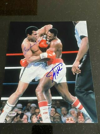 Muhammad Ali Larry Holmes Signed 8x10 Photo With