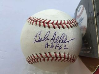 Bob Feller " Hof 62 " Autographed Baseball - - Authenticated