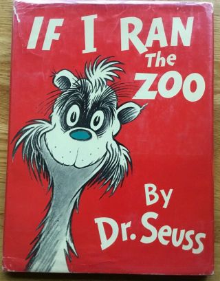 Vg 1950 Hardcover In A Dj Early Edition If I Ran The Zoo By Dr.  Seuss