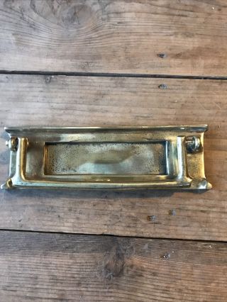 Vintage Early 20th Century Solid Brass Letter Box Door Knocker
