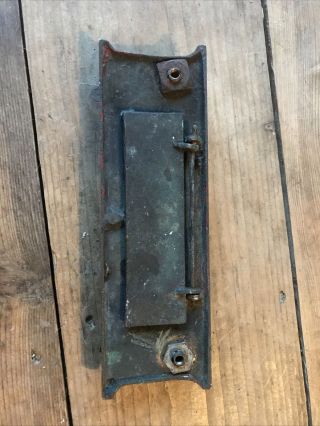 vintage early 20th century solid brass letter box door knocker 3
