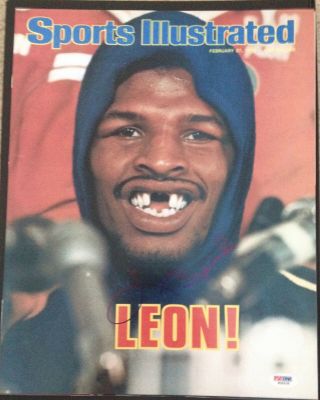 Leon Spinks Signed Autograph 11x14 Picture Photo Sports Illustrated Si Cover Psa