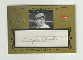 2004 Fleer Greats Of The Game Dolph Camilli Etched In Time Auto 06/40 Dodgers