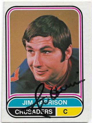 Jim Harrison Signed 1975 - 76 O - Pee - Chee Wha Card 47 Cleveland Crusaders