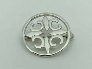 Malcolm Gray Vintage C1970s Sterling Silver St Magnus Celtic Cross Brooch