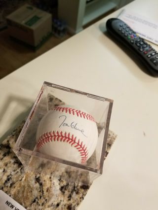Tom Glavine Rawlings National League Baseball Autograph Auto Signed Beauty