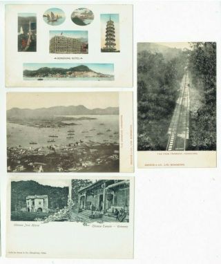 Old Hongkong Postcards Chinese Joss House Etc Hong Kong Vintage 1900 - 10