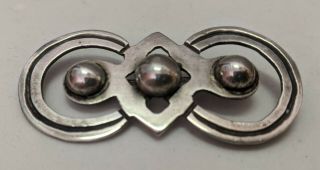 Vintage Early Taxco Mexican 980 Silver Pin Brooch