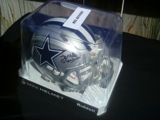 Mel Renfro Hof Signed Autograph Dallas Cowboys Mini Speed Helmet Beckett