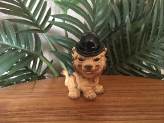 Vintage Goebel West Germany Lion Wearing Top Hat Porcelain Figurine