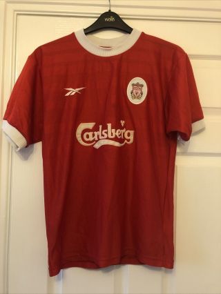 Vintage Liverpool Football Shirt - 1998 - 2000 Home Shirt - 34/36 " Song 4