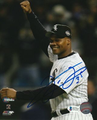 Frank Thomas (chicago White Sox) Signed World Series 8x10 Photo W/ Beckett
