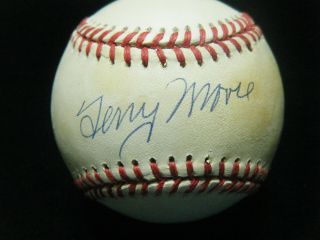Vintage Terry Moore (d - 1995) 4x All Star Cardinals Signed Nl White Baseball