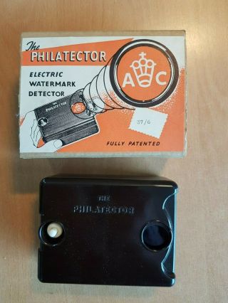 Vintage H&a Wallace Philatector Electric Watermark Detector.