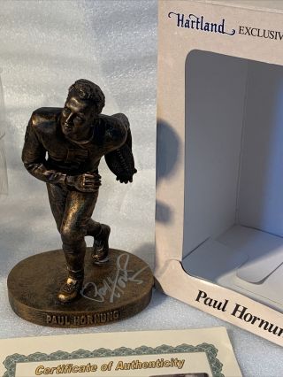 Paul Hornung Green Bay Packers Signed Autographed Club Hartland Statue /1000