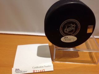 HOF Hockey Bill Barber Autographed Flyers Puck JSA Certified 2