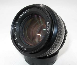 Vintage Nikon Nikkor 50mm F1.  4 Ai Prime Lens.  Fpo Read