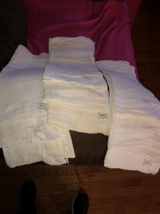 9 Curity Cloth Diapers Vintage 16 X 36 With Curity Marking