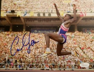 Carl Lewis Signed 8x10 Photo Greatest Olympic Track & Field Athlete 9 Gold Jsa