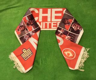 Vintage Manchester United Fc Admiral 1970s Supporters Scarf