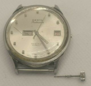 DESTA instructor Vintage Men ' s Watch 25 Jewels Incabloc Swiss Automatic SPARES 2