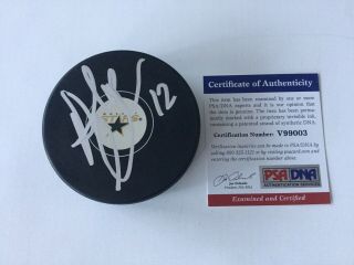 Alex Chiasson Signed Autographed Dallas Stars Hockey Puck Psa Dna A