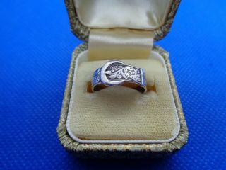 Vintage Fully Hallmarked Silver Buckle Ring