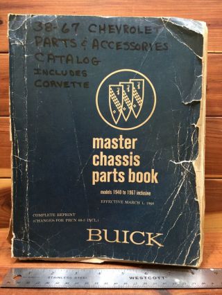 Vintage 1940 - 1967 Buick Master Chassis Parts Book
