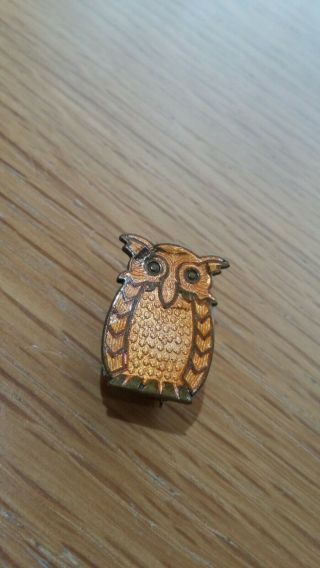 Vintage Brown Owl Girl Guides/brownies Enamel Badge By Collins Rdno 688485
