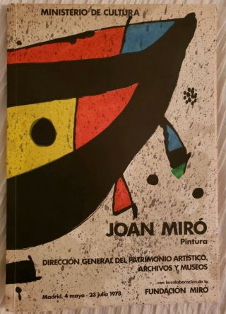 Joan Miro 1978 Madrid Modern Art Booklet First Edition Rare