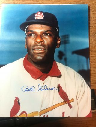Bob Gibson Signed Autographed 8x10 St Louis Cardinals Photo Hand Signed Hof