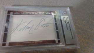 Johnny Saxton 7/7 Autographed 2013 Leaf Legends Of The Ring Cut Signature