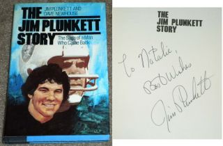 Jim Plunkett Story Signed First Ed.  Oakland Raiders Qb Autographed