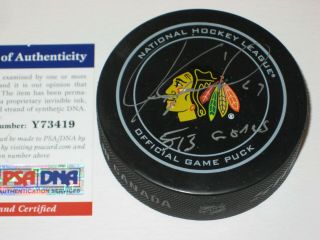 Jeremy Roenick (chicago Blackhawks) Signed Official Game Puck W/ Psa & Inscr