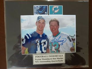 Autograph Manning,  Marino 5x7 Matted To 8x10 Color Photo W/coa