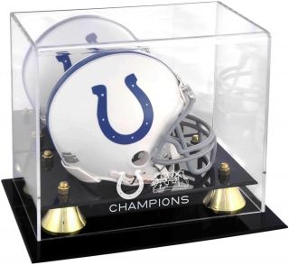 Indianapolis Colts Bowl Xli Champs Golden Classic Mini Helmet Logo Case