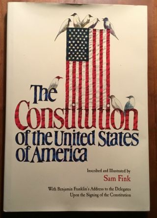Vg 2006 Hardcover Dj First Edition The Constitution Of Us Color Art By Sam Fink