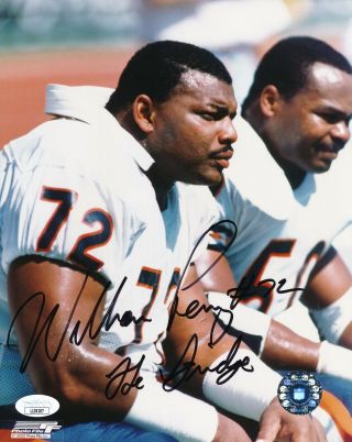 William Perry Chicago Bears Signed/inscribed " The Fridge " 8x10 Photo Jsa 157469