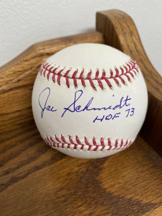 Joe Schmidt Football Hall Of Famer Signed Rawlings Major League Baseball And