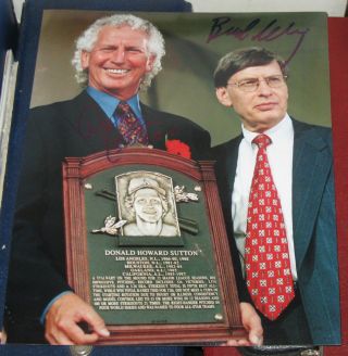Bud Selig Don Sutton L.  A.  Dodgers Signed Hall Of Fame 8x10 Photo Autographed