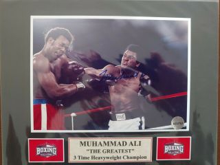 Autographed Muhammad Ali 5x7 Matted To 8x10 Color Photo With
