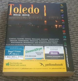 2012 2013 Toledo Ohio City Directory - Address - Number Phone Book Yellow Pages
